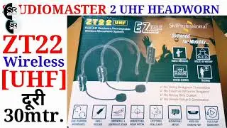 ||STUDIOMASTER - ZT22 [UHF] ORIGINAL ||Dual UHF Headworn||Rechargeable||Wireless Microphone System||