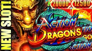 ★NEW SLOT!★ SUSPEN$EFUL! ACTION DRAGONS CASH STACKS GOLD Slot Machine (AINSWORTH).