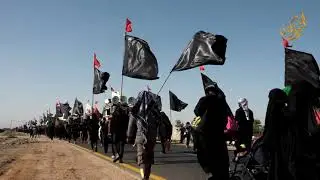 مسيرة موكب شهيد الجمعه الحسيني الى كربلاء المقدسه وصلوا إلى كربلاء مسيرة الاربعين 1443ه 2021م