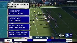 NFL Hawaii Tracker Week 12: Herbig highlights despite tough loss