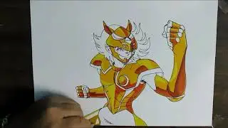 speed drawing soma  del leon menor  ( SAINT SEIYA OMEGA )