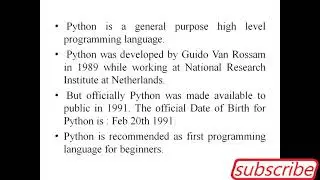 Introduction of @python #programming language ||what is python?||  (#core_python)