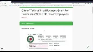 City of Yakima   Small Business Grant   How to fill out the application