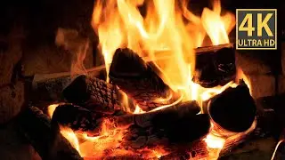 🔥 Relaxing Fire Sounds &ndash; The BEST Burning Fireplace with Crackling Fire Noise | 4K UHD (No Music)