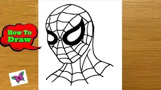 How to draw Spider-man face  | Draw no way home | Draw Spiderman beginners