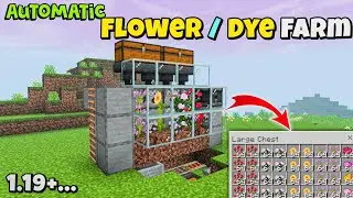 Automatic Flower/Dye Farm In Minecraft PE/Bedrock/Java 1.19 | Flower Farm
