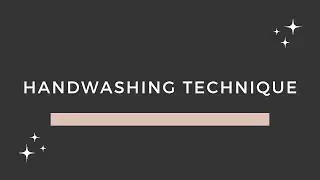 HANDWASHING TECHNIQUE(BRMO TRAINING)