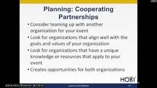 Leadership in Action Lunch & Learn- Logistics & Event Planning