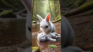 Brave Rabbit Saves Baby Cat &ndash; Heartwarming Animal Rescue Animation!