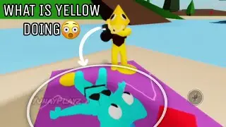 YELLOW RECORDS CYAN😳😨 (PART 2) #rainbowfriends 