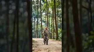Monkey Bicycle Race #animals #monkey #bicycle #ai #aishorts #race #short #viralshorts