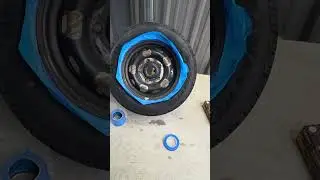 Quick little project of repainting a set of rims black part 2