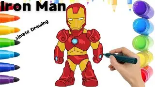 Powerful Iron Man Drawing // Drawing, Painting & Coloring For Kids and Toddlers_🌈🎨