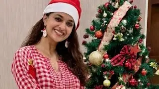 🎊Beautiful Actress Keerthy Suresh Chirimas Celebrations