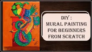 DIY: Mural painting for beginners from scratch| Peacock mural art
