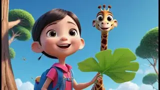 Zuzu Giraffe Eats the Leaves | Playful Giraffe Song for Kids | Fun Toddler Nursery Rhyme