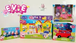 16 Minutes of Satisfying Unboxing Peppa Pig Family House with Baby Sister Evie Toy Collection | ASMR
