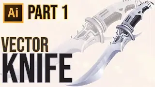 Adobe Illustrator Tutorial | How to Draw Knife Vector Part 1