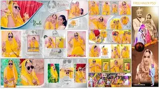 Wedding psd 12x36 free download 2024 !! Haldi Wedding Album Design PSD Free Download !!diamond album