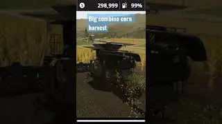 Mega corn harvest FS20 big combine harvesting corn #shorts