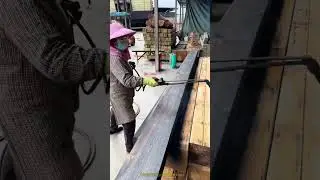 High temperature burning of wood surface #High-temperature combustion