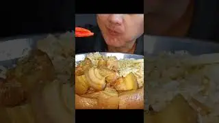 ASMR EATING SPICY PORK BELLY WITH RED KING CHILLI 🔥🥵 #shorts #ytshorts