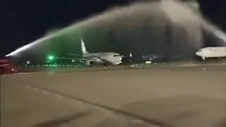 Bangladesh Biman Airline inaugural flight to Jinnah international Airport Karachi  after 14 year 