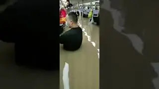 China train footage after floods strike || amazing nature