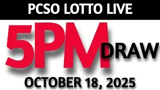 Lotto Result Today 5pm Draw October 18, 2025 Swertres Ez2  PCSO LIVE