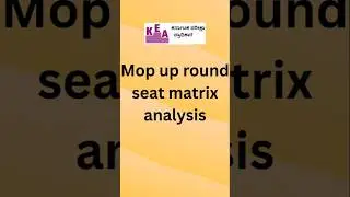 Mop up round seat matrix analysis #neet2025 #kea #exam #neetcounselling