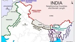 Neighbouring countries and total area of our INDIA🧡🤍💚