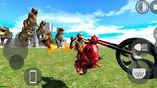 DINOSAUR ATTACK AND FIRE BIKE DRIVING VIDEO INDIAN BIKE DRIVING 3D GAME #indianbikesdrivinggame 