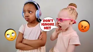 IGNORING MY LITTLE SISTER FOR 24 HOURS!