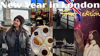 New Year in London ✨ | Sister Edition + travel😍دوزو معانا بداية العام الجديد فلندن 🇬🇧👯‍♀️✈️