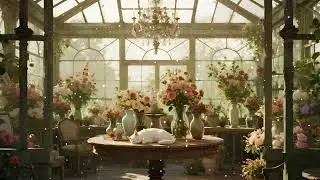 French Acoustic Waltz in a Glass Garden｜Delicate Guitar & Dreamy Floral Ambience