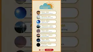 Phases of Day |English learn vocabulary |English speaking practice #shorts #trending #viral