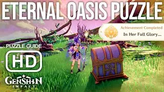 How to Solve Eternal Oasis Puzzle + Achievement with 7 Chests (Puzzle Guide) - Genshin Impact 3.4