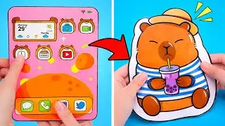 Милые поделки с капибарами 🐹📖 Простые DIY идеи