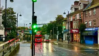 ☔️🍂Autumn Walk in London [4K] | Rainy Gloomy Morning | 2024