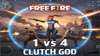 1 V 4 INTENSE FIGHT IN FREE FIRE 