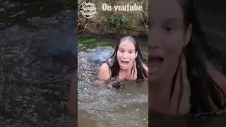 Did I Scare You? Jungle Creek Surprise 🌊😆 #jungleliving #offgridfun #creeklife