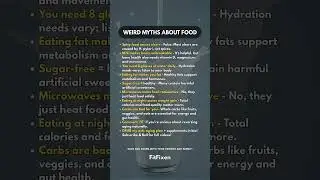 👆 Top Food Myths BUSTED! 🚫🍽️ #FitFixen #shortsfeed