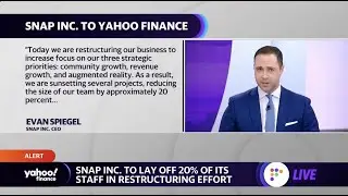 Snap to lay off 20% of staff in major restructuring, CEO says