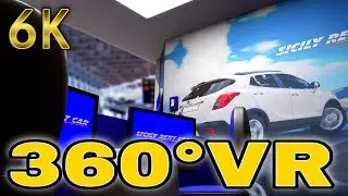 360&deg; VR Airport Rent a Car Avis Budget Hertz Sixt EuropCar Maggiore Catania Sicily Italy 6K 3D HD 4K