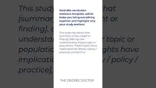 Writing your conclusion chapter? Start with this sentence template!