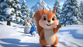 Squirrel and Friends Escape the Snow Slide ❄️🐿️ | A Fun Kids Adventure Animal Cartoon
