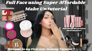 My First Ever Makeup Tutorial!💄Full Face using Super Affordable Make up Products✨
