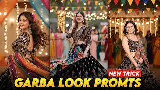 Instagram Trending Garba Look Gemini Photo Editing | Dandiya Look Gemini Photo Prompt | Gemini Trend