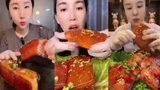ASMR BRAISED PORK BELLY MUKBANG | Extremely Soft & Sticky (No Talking)