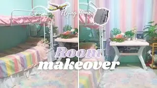 Flying home for the holidays ✈️🏡 | Aesthetic Bedroom Makeover 🩷🧚‍♀️